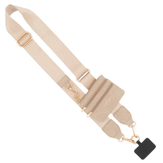 Buy taupe Clip & Go Crossbody Strap with Pouch