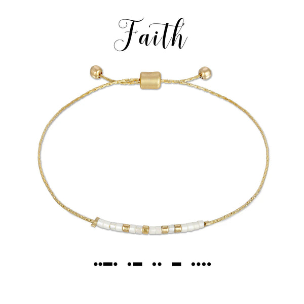 dot & dash Design Faith Bracelet