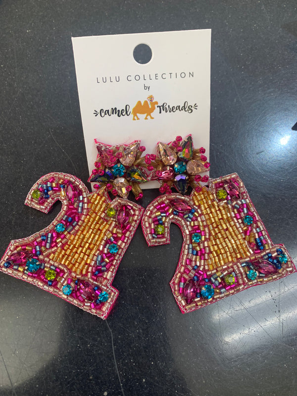 Birthday Number Beaded Earrings