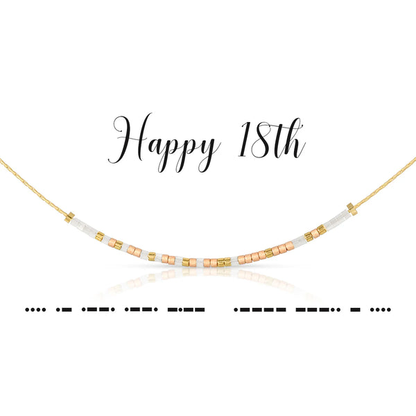 dot & dash Design Birthday Necklace