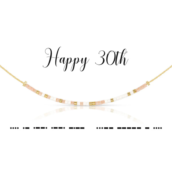 dot & dash Design Birthday Necklace