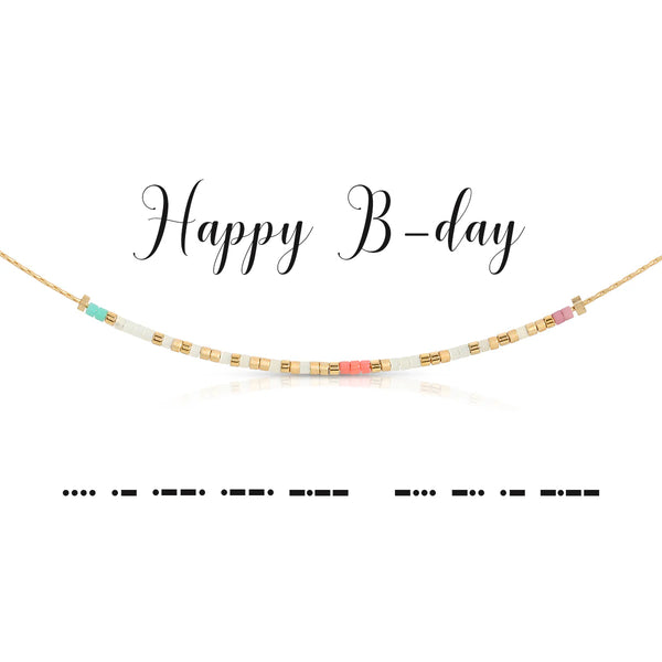 dot & dash Design Birthday Necklace