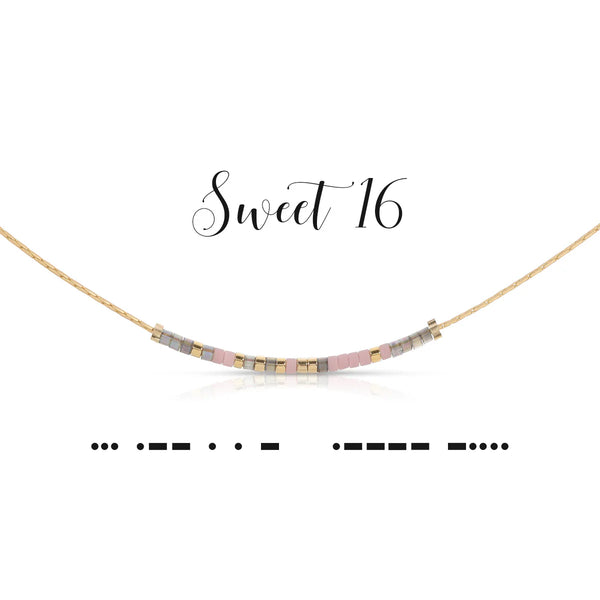 dot & dash Design Birthday Necklace